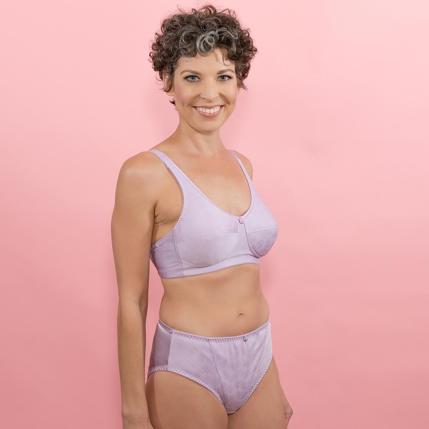 American Breast Care Mastectomy Bra Massage Size 42DD White at   Women's Clothing store